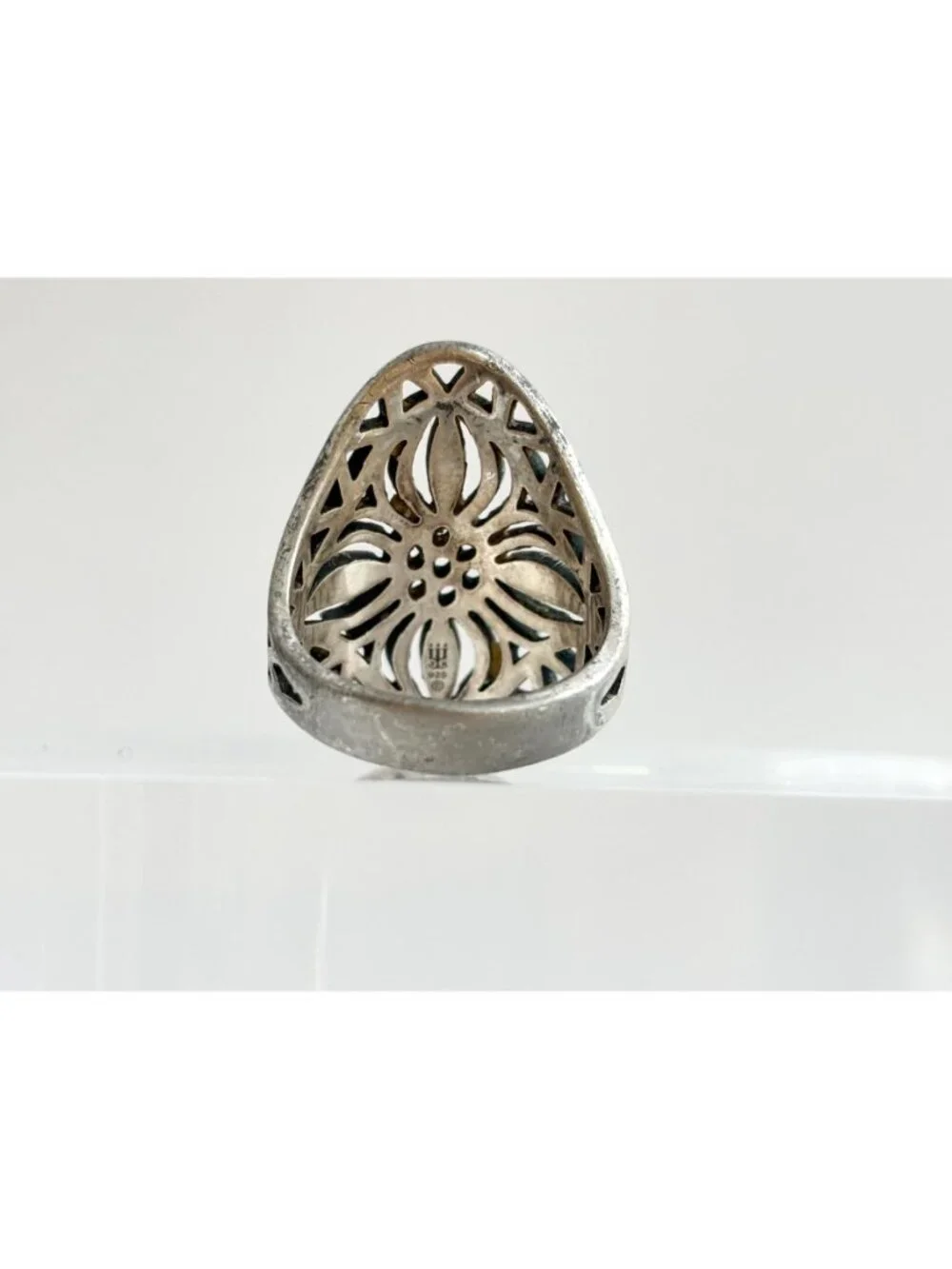 RARE James Avery Flor De Sol Sunflower Sterling Silver 925 Vintage Ring - sz 8
